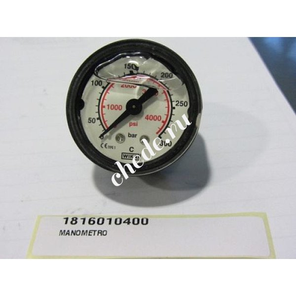 Манометр 1/8 ш. вход сзади 300 бар, ф 40