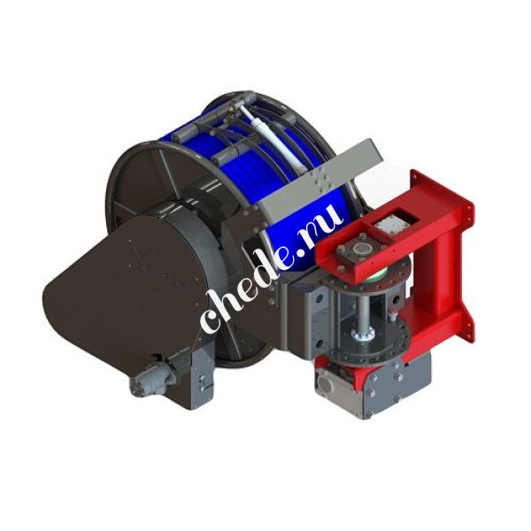 Барабан для рукава 110 метров 1" углеродистая сталь, гидр.привод, открытие вправо