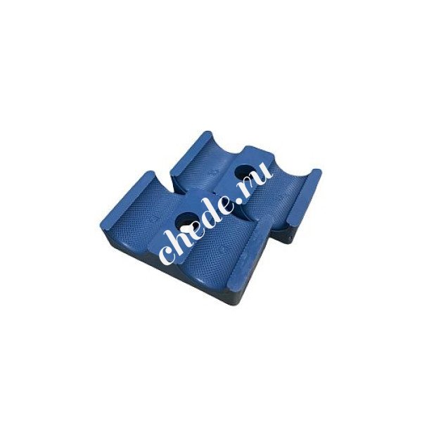 Держатель трубы универсальный двойной Д15 мм пластик								