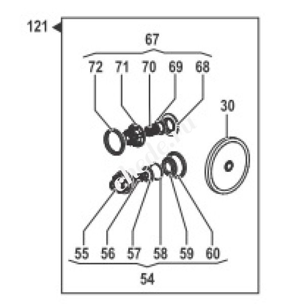 Ремкомплект насоса серии BP300: мембрана DESMOPAN - малый (KIT121)