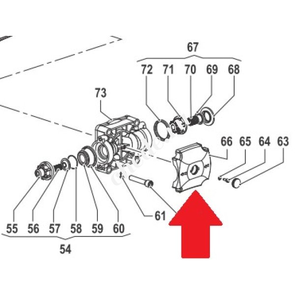 Крышка пластиковая насоса BP300 (чёрный) Артикул: 0460004400