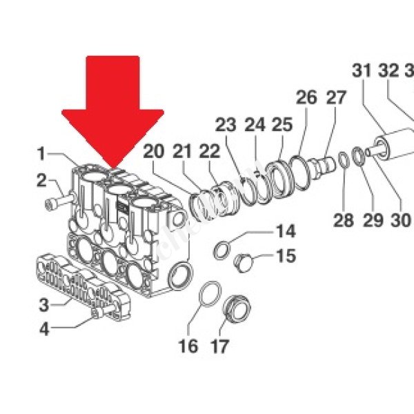 Крышка насоса YA 150 (1х2)