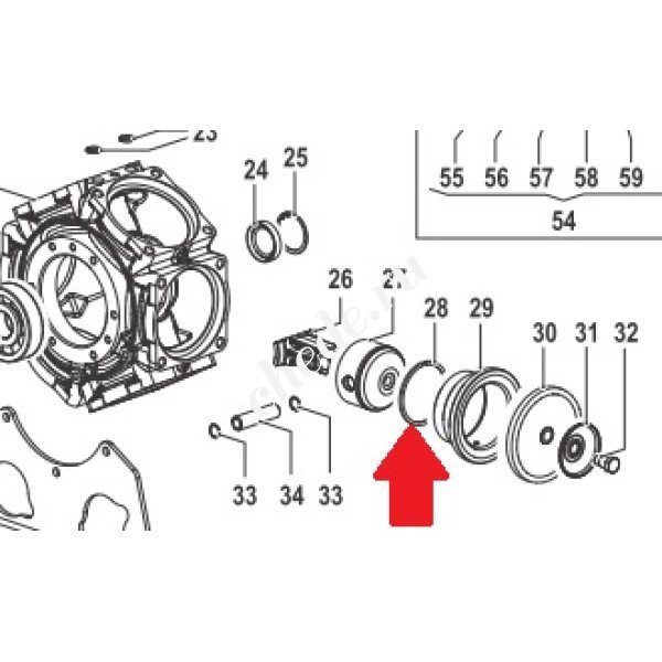 Кольцо поршня Ø85х3х3,4 насоса BP/BPS-300