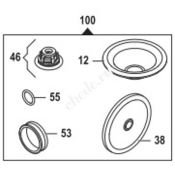 Ремкомплект насоса серии BP 40: мембрана NBR (KIT100)