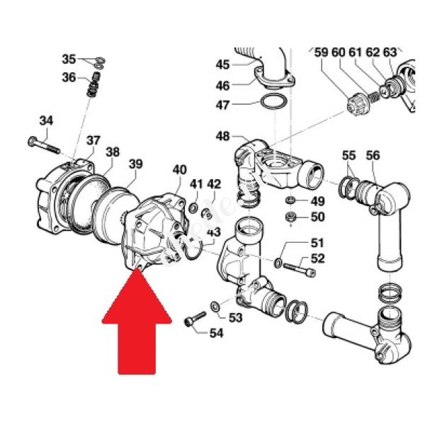 Крышка гидроаккумулятора насоса серии BP151 - BP171