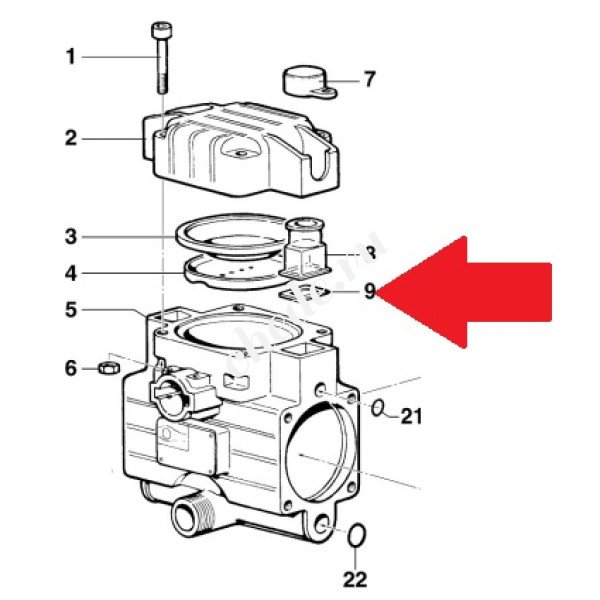 Прокладка прямоугольная насоса BP20/15 - MP(1х2)