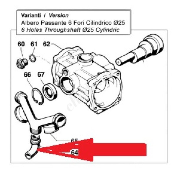 Фитинг угловой 3/4; ёлочка 13 мм. насоса P48