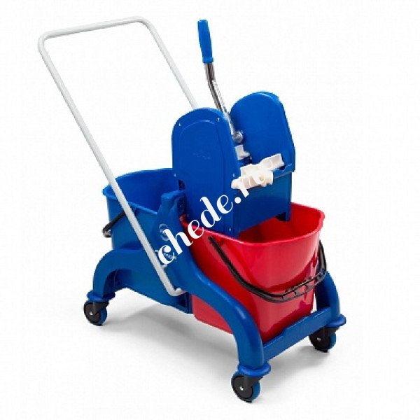 Двухведерная тележка FILMOP FRED 2х15 л на пластиковой базе с рильсановой ручкой