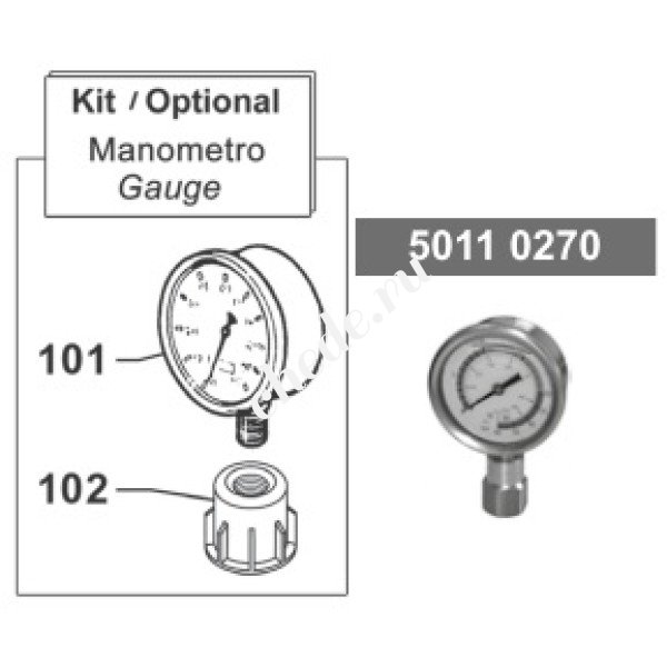 Манометр с переходником (KIT) насоса MC8/18