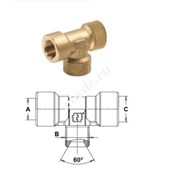 Тройникгайка 3/8"; гайка 1/4";  гайка 3/8"