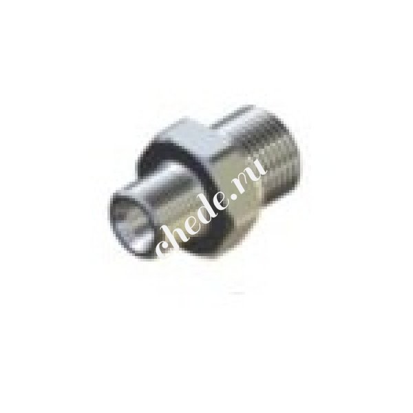 Переходник штуцер 3/8"; штуцер 1/2" нерж. 600 бар.