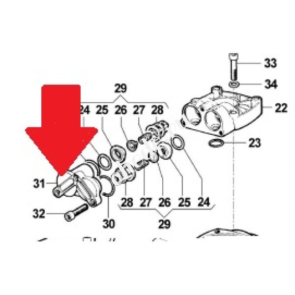 Крышка коллектора насоса APS 51/61/71 (1х3)
