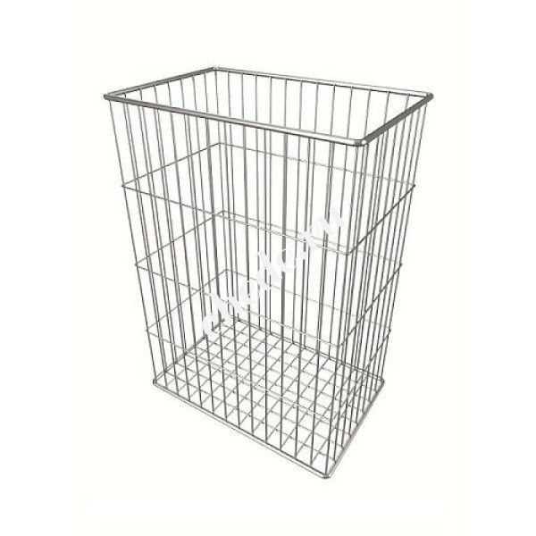 Корзина для бумаги, открытая, нерж.  сталь, 35 л