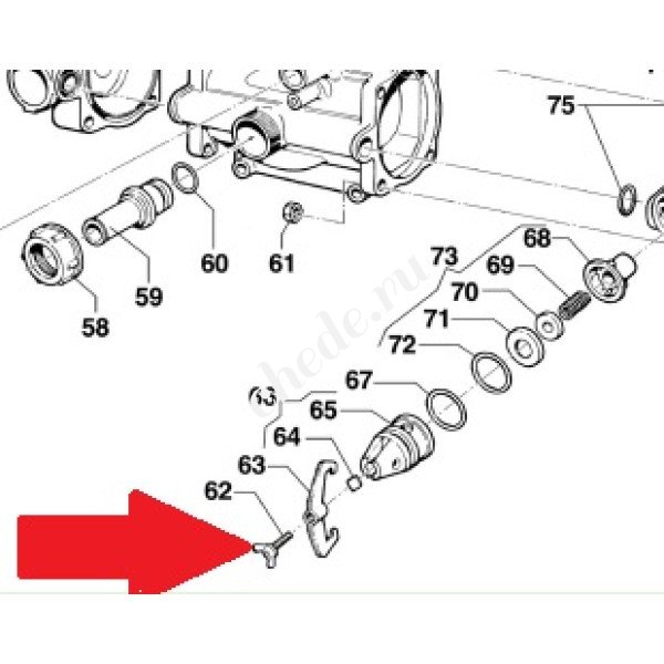 Держатель хомута клапана насоса МС20 - MC25
