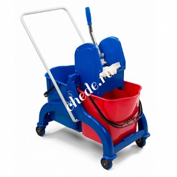 Двухведерная тележка FILMOP FRED 2х25 л на пластиковой базе с рильсановой ручкой