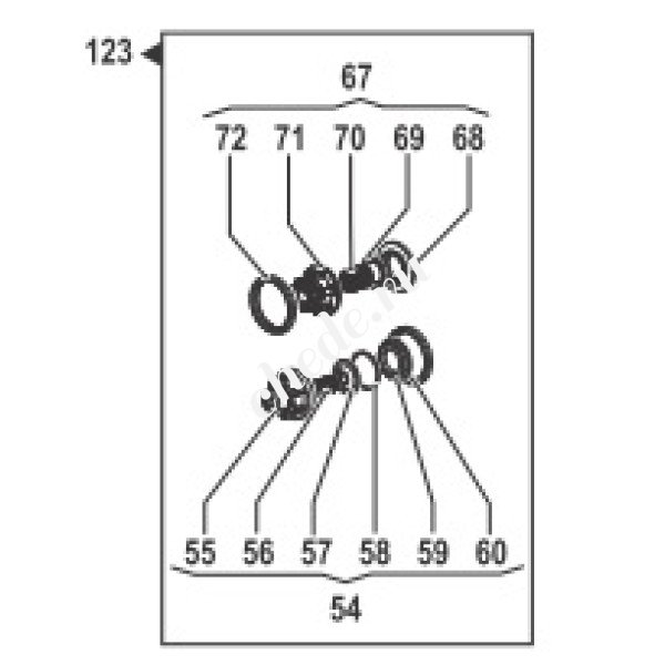 Ремкомплект насоса серии BP300: клапаны (KIT123)