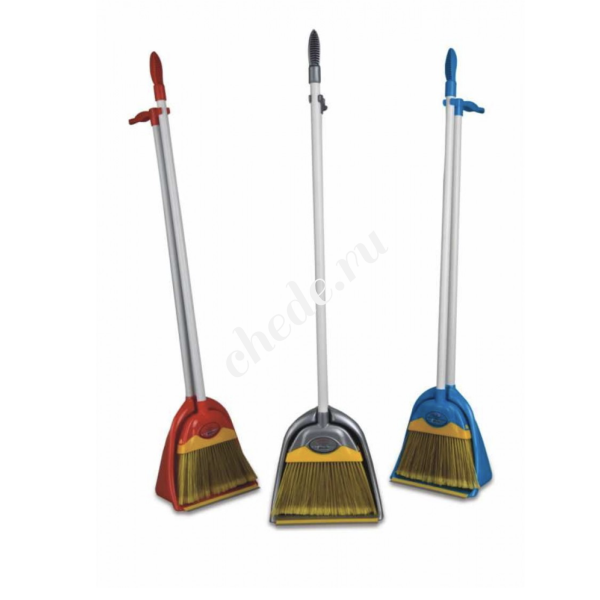 Совок с щеткой c длинным ворсом для пола 110см UCTEM-PLAS AF202