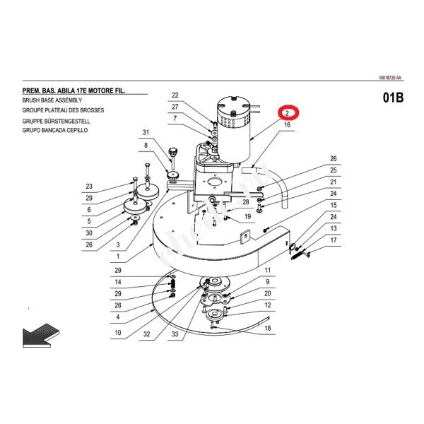Мотор привода щетки Comac Abila 17E 428410