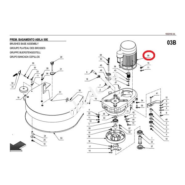 Мотор привода щетки Comac Abila 50E 428982