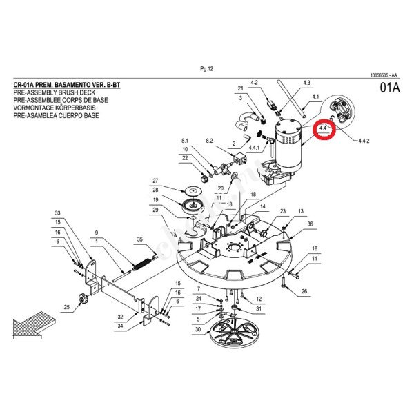 Мотор привода щетки Comac Antea 50B