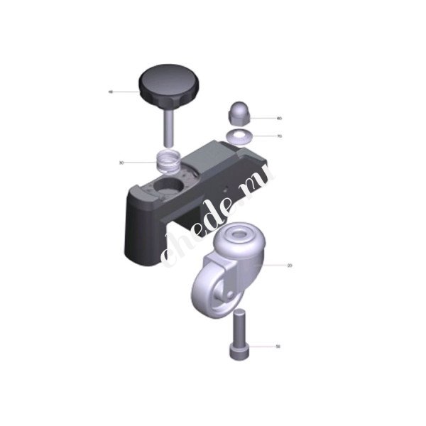 Ролик всасывающей балки (серая резина)