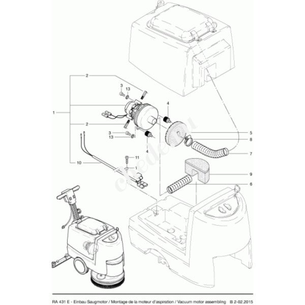 Вакуумный мотор для Cleanfix RA 430 E