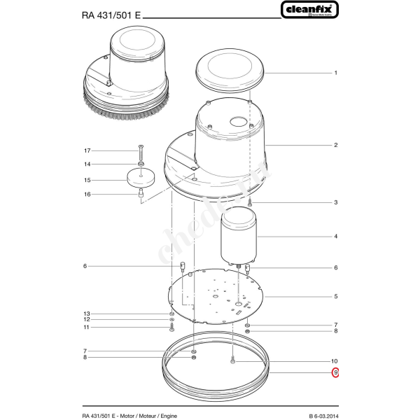 Отбойник щеточного узла для RA 501