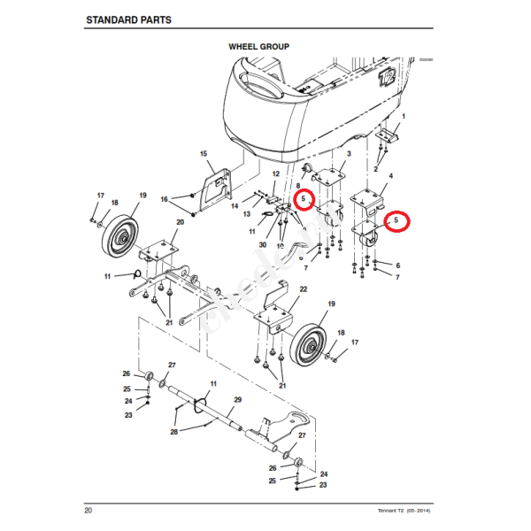 Колесо поворотное Tennant T2
